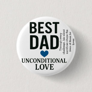 A father’s love is a beacon of strength 3 cm round badge