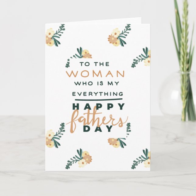 A Fathers Day Card For Mom's (Front)
