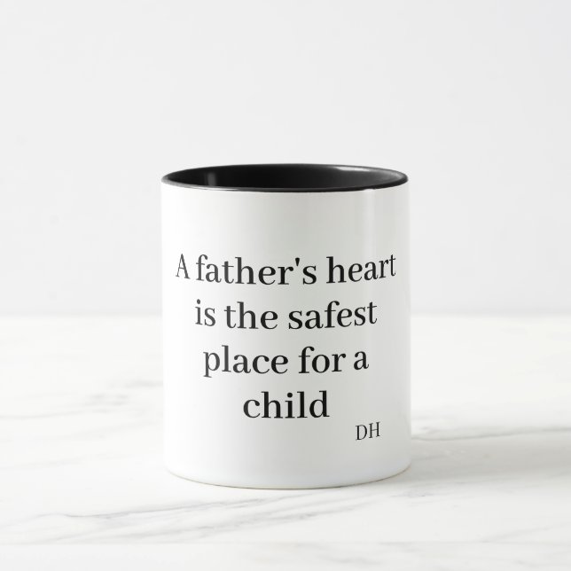 A father's heart is the safest place for a child mug (Center)