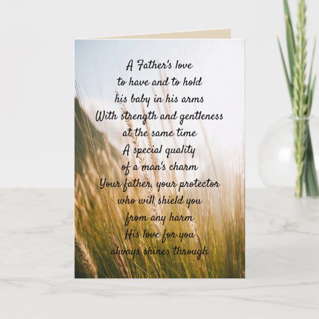 A Father's Love Greeting Card (Front)