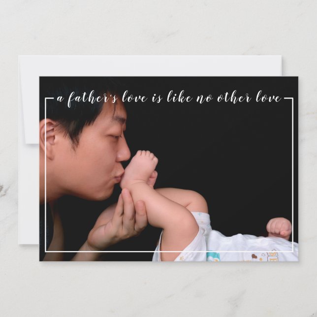 A Father's Love Modern Personal Father's Day Photo Card (Front)