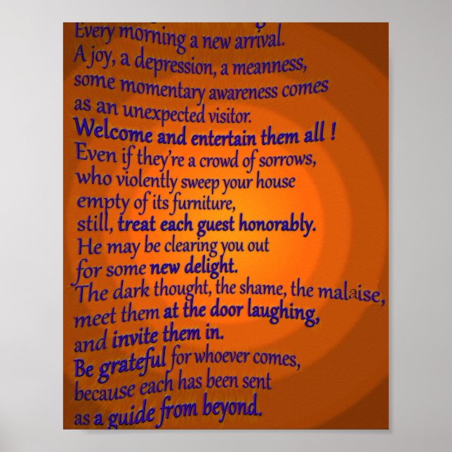 A favourite RUMI poem  Poster (Front)