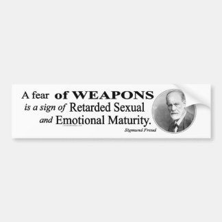 A Fear of Weapons Bumper Sticker