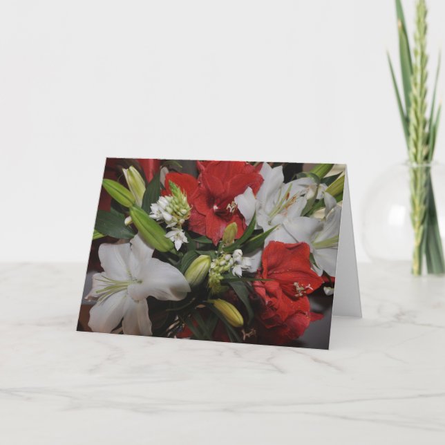 A Feast of Blooms 3 Holiday Card (Front)