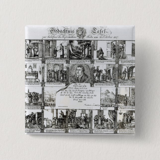 A Feast to Celebrate the Reformation 15 Cm Square Badge (Front)