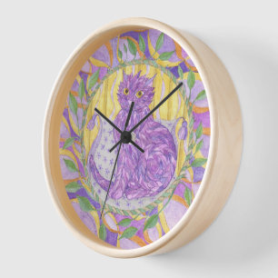 A Feathered Cat Clock
