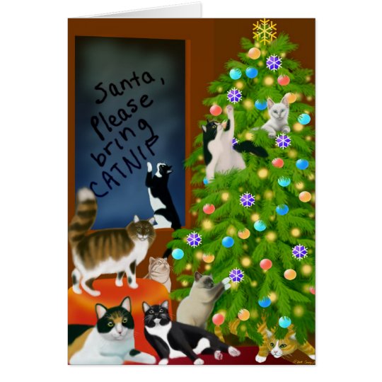 A Feline Family Christmas Card