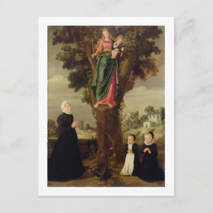 A Female Donor with her Two Daughters Kneeling in Postcard