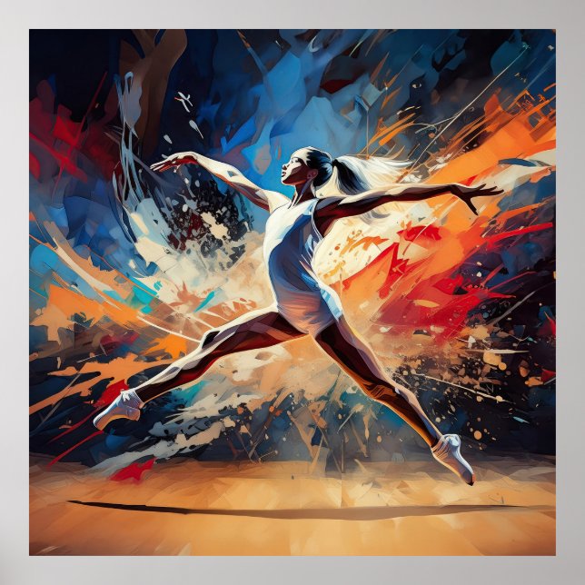 A female gymnastics athlete. poster (Front)