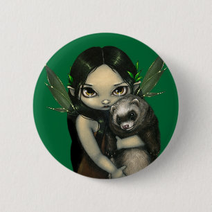 "A Ferret and His Fairy" Button