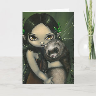 "A Ferret and His Fairy" Greeting Card