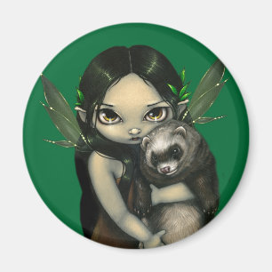 "A Ferret and His Fairy" Magnet
