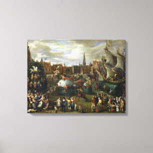 A Festival at Antwerp Canvas Print