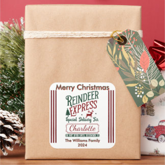 A festive delivery from the Reindeer Express team Square Sticker