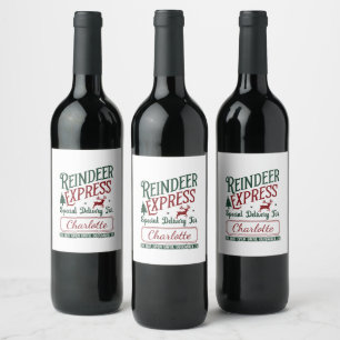 A festive delivery from the Reindeer Express team Wine Label