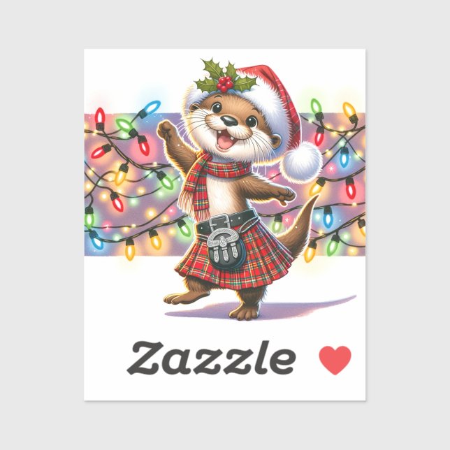 A Festive Scottish Christmas Otter (Sheet)