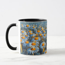 A field full of blooming camomiles - Coffee Mug