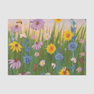 A field full of wild flowers tissue paper