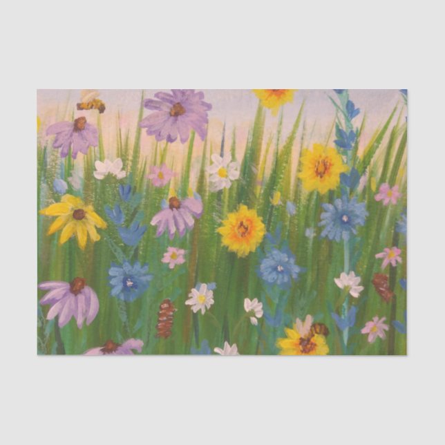 A field full of wild flowers tissue paper (Front)