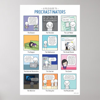 A Field Guide to Procrastinators Poster