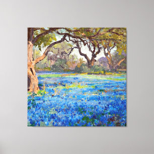 A Field of Bluebonnets at Alamo Heights, 1919, Canvas Print