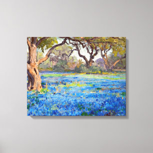 A Field of Bluebonnets at Alamo Heights, 1919 Canvas Print