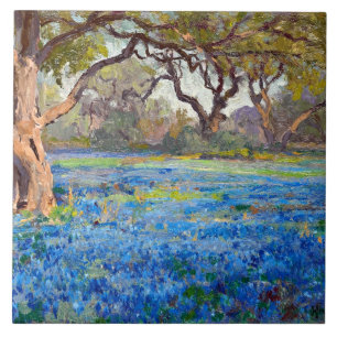 A Field of Bluebonnets at Alamo Heights, 1919, Tile