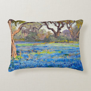 A Field of Bluebonnets at Alamo Heights, Decorative Cushion