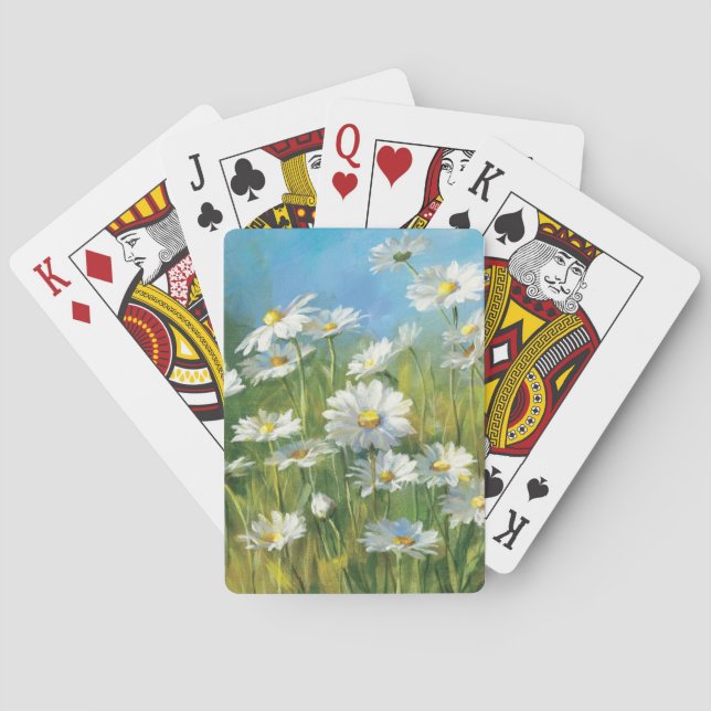 A Field of White Daisies Playing Cards (Back)