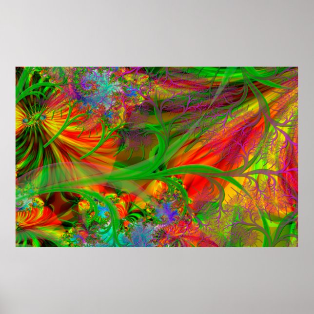 A Field of Wild Flowers Psychedelic Poster (Front)