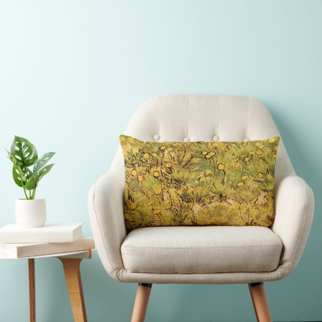 A Field of Yellow Flowers by Vincent van Gogh Lumbar Cushion (Chair)