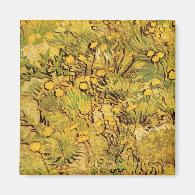 A Field of Yellow Flowers by Vincent van Gogh Magnet (Front)