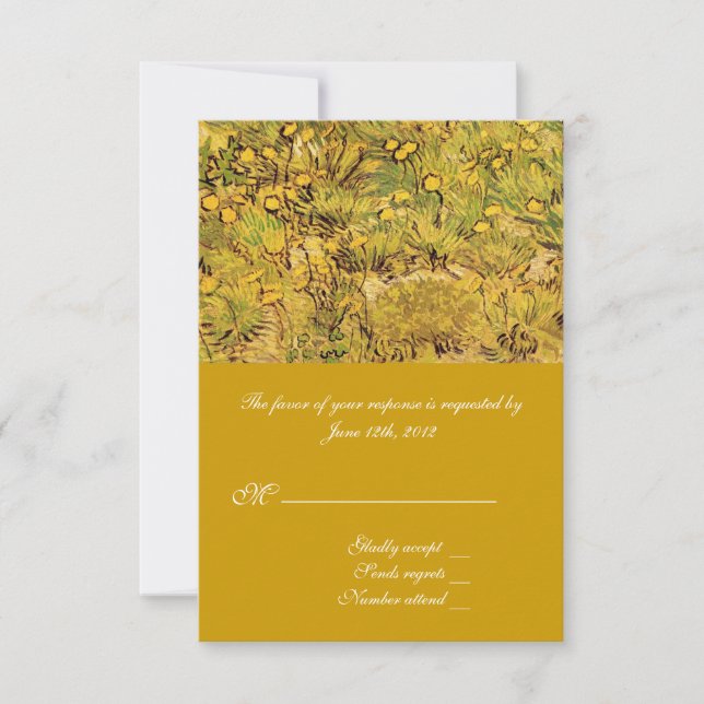 A Field of Yellower Flowers RSVP Vincent Van Gogh Card (Front)