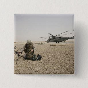 A field radio operator 15 cm square badge