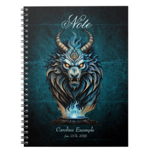 A fierce blue animal, a majestic creature notebook