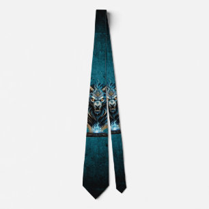 A fierce blue animal, a majestic creature tie