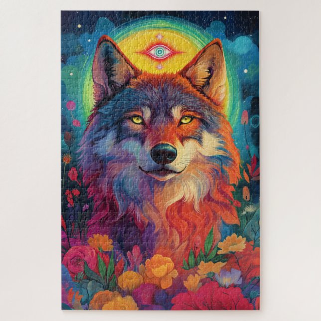 A fierce wolf  jigsaw puzzle (Vertical)