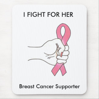 A Fight For Her Logo1, I FIGHT FOR HER, Breast ... Mouse Mat