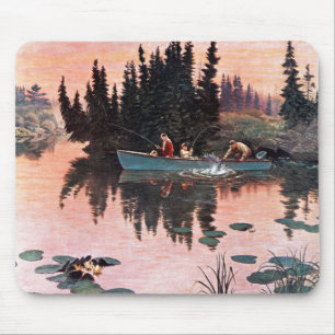 A Fine Catch by John Clymer Mouse Mat
