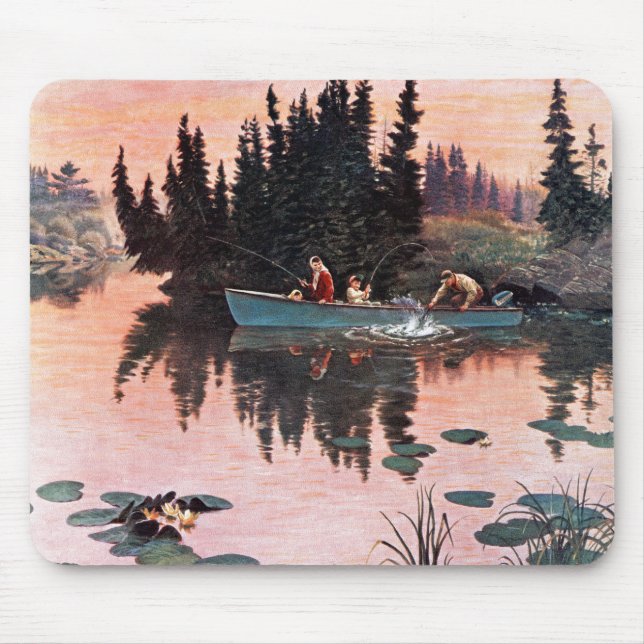 A Fine Catch by John Clymer Mouse Mat (Front)