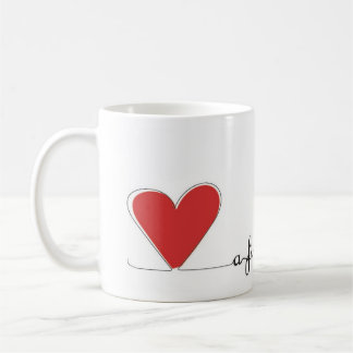 A fine line Red Coffee Mug
