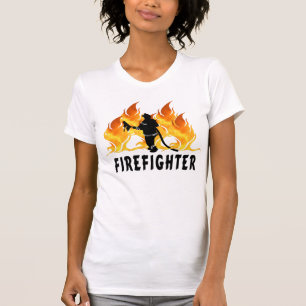 A Fire Fighter Flames T-Shirt