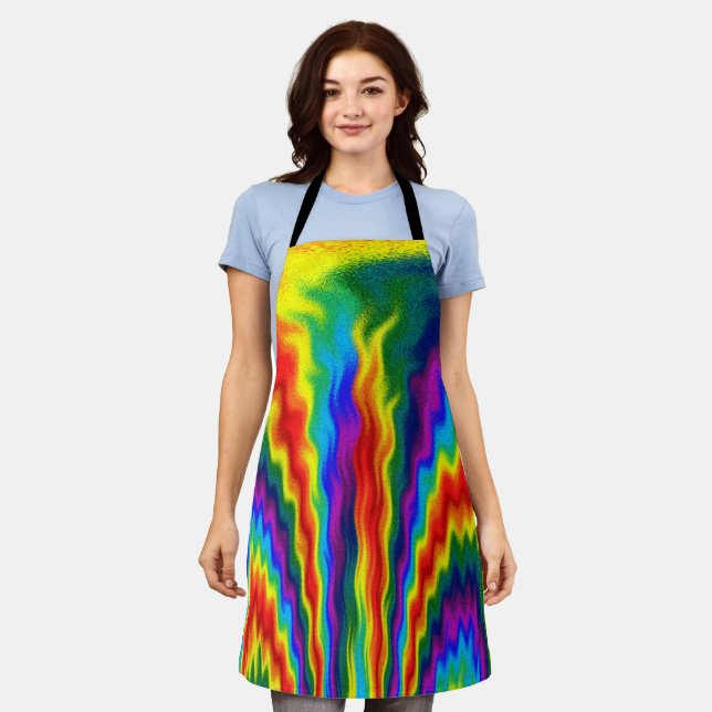 A Fire In A Rainbow Apron (Worn)