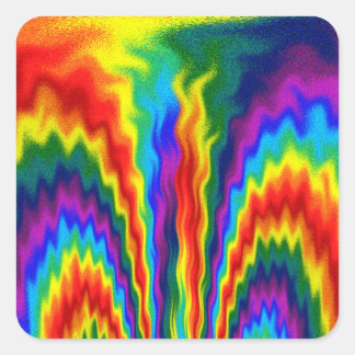 A Fire In A Rainbow Square Sticker