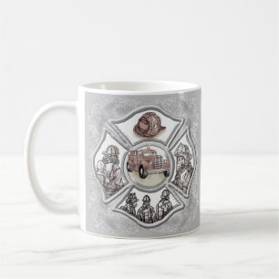 A Firefighter Maltese Cross Coffee Mug
