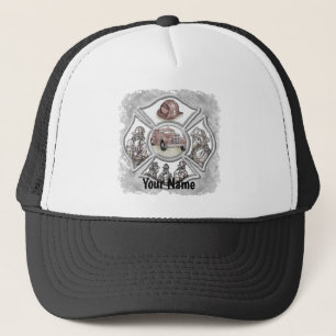 A Firefighter Maltese Cross  Trucker Hat