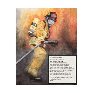 A Firefighter's Prayer Canvas Art