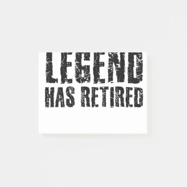 A FIREFIGHTING LEGEND HAS RETIRED Tee Funny Retire Post-it Notes (Front)