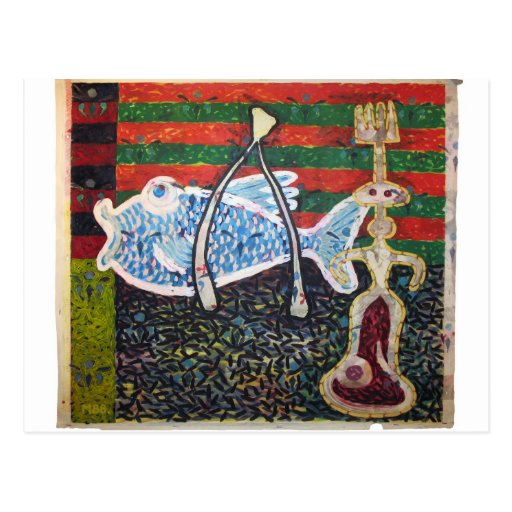 Image of A Fish A Wish and Miro Postcard