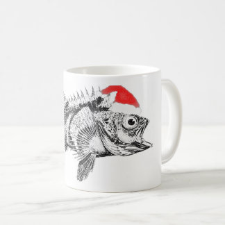 A fish with a Santa hat Coffee Mug